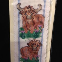 Cross Stitch - Bookmark Kit Highland Cow