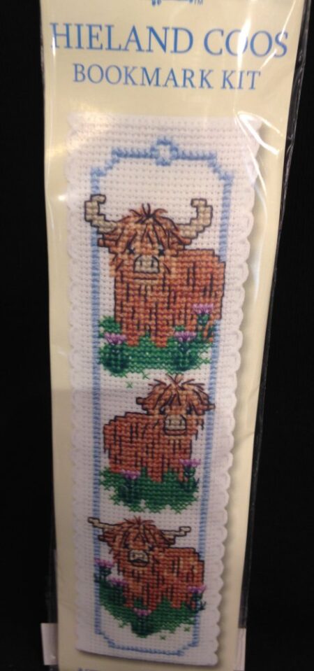 Cross Stitch - Bookmark Kit Highland Cow