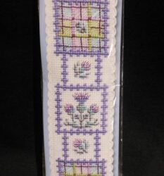 Cross Stitch - Bookmark Kit Tartan Thistles