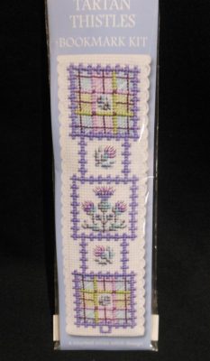 Cross Stitch - Bookmark Kit Tartan Thistles