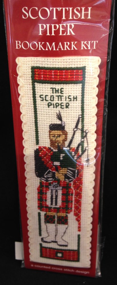 Cross Stitch - Bookmark Kit Scottish Piper