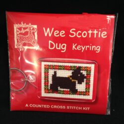 Cross Stitch - Keyring Wee Scottie Dog