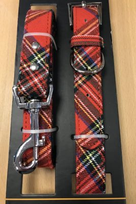 Pets - Tartan Dog Collar and Lead  Set Large Royal Stewart