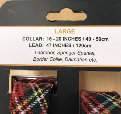 Pets - Tartan Dog Collar and Lead  Set Large Royal Stewart