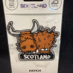Embroidered Patch - Highland Cow Brown