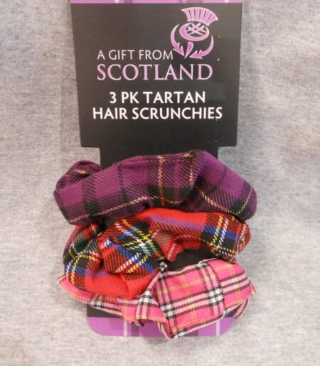 Hair Scrunchie 3 Pack Tartan