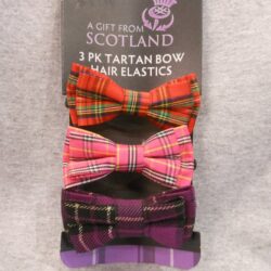 Hair Elastics - 3 Pack Tartan Bows