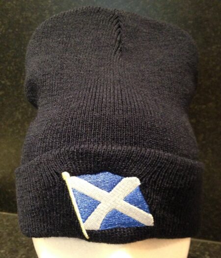 Hat - Ski/Beanie Hat Navy Saltire Flag