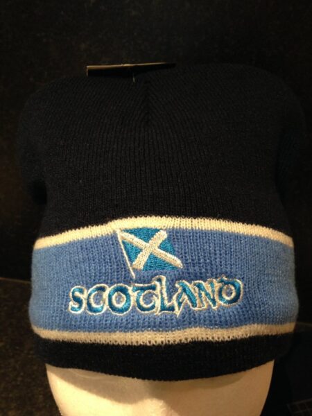 Hat - Ski/Beanie Hat Navy Saltire and Scotland Blue Band