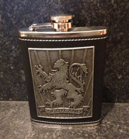 Flask - Pewter Front Lion