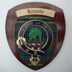 Kennedy Clan Name Wall Plaque Dark Wood