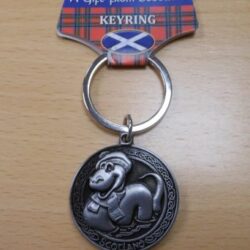 Keyring - Round Pewter Nessie