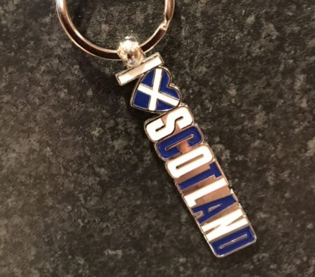 Keyring - I Love Scotland Saltire Heart