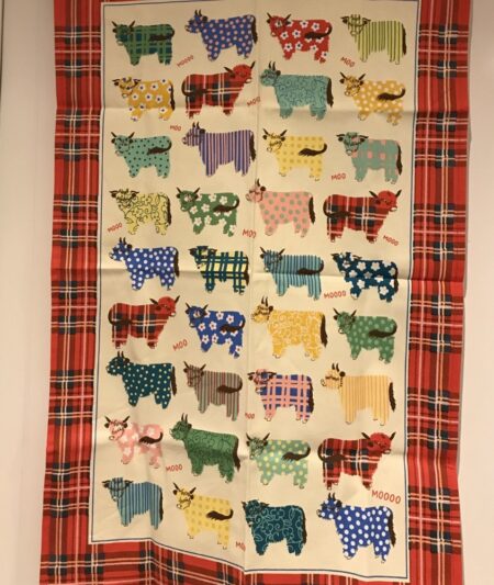 Kitchen - Tea Towel Highland Cows Fun Patterns