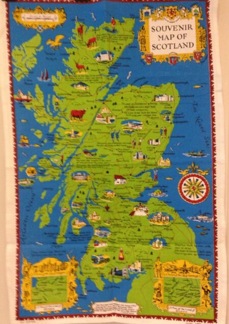 Kitchen - Tea Towel Souvenir Scotland Map