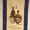 Kitchen - Tea Towel Highland Cow Tartan Paint