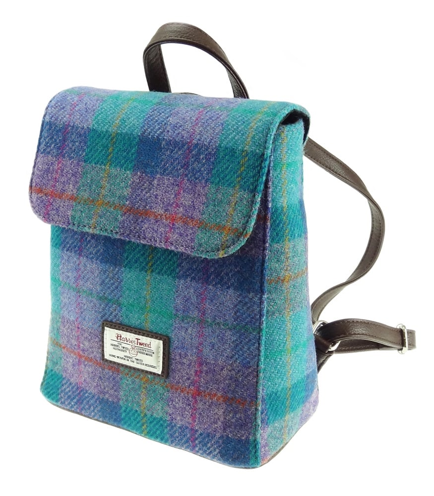 harris tweed tummel mini backpack with (COL139) this bag is perfect for exploring the hills Mini Ladies Compact Harris Tweed