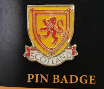 Lapel Pin Badge - Saltire Map Shield
