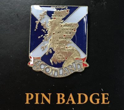 Lapel Pin Badge - Saltire Map Shield