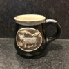 Mug - Stoneware Highland Cow Black
