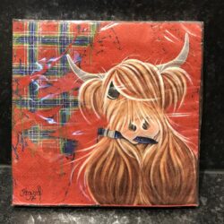 Napkins - Highland Cow Tartan Paint