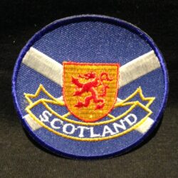 Embroidered Patch - Scotland Saltire Lion Round