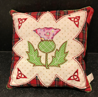 Cushion - Patchwork Scottish Thistle