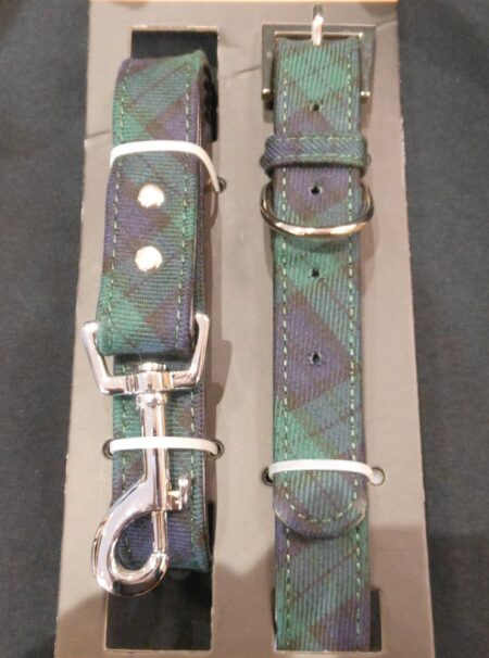 Pets - Tartan Dog Collar and Lead Set Large Black Watch