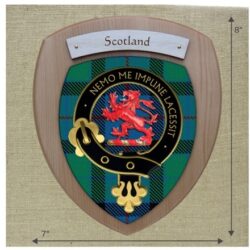 Clan Name Wall Plaque Light Wood