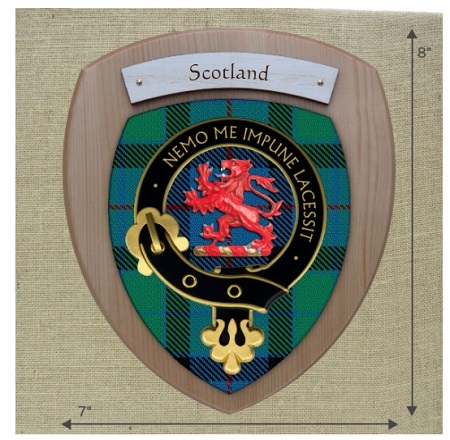 Clan Name Wall Plaque Light Wood