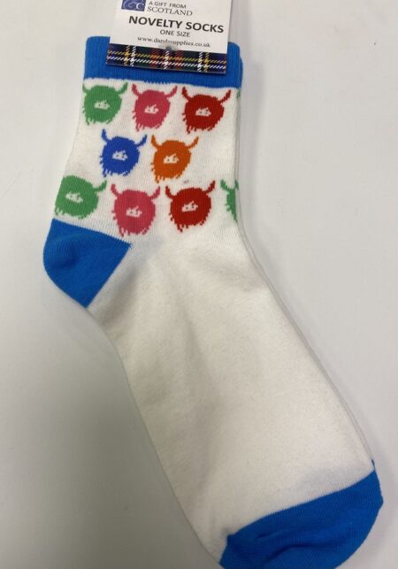 Socks - Highland Cow Multi Coloured