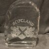 Burns Crystal - Glass Standing Stone Scotland Shield
