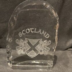 Standing-Stone-Scotland-Shield Burns Crystal - Glass Standing Stone Scotland Shield