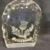 Burns Crystal - Glass Standing Stone Scotland Shield