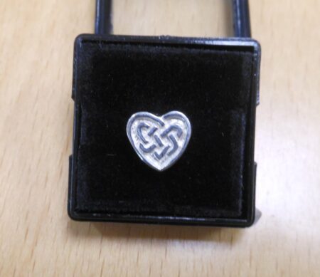 Charm - Celtic Bead Heart Sterling Silver