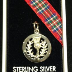 Charm - Sterling Silver Thistle Round