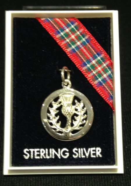 Charm - Sterling Silver Thistle Round