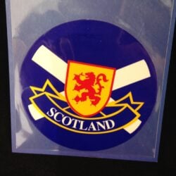 Sticker-Saltire-Round-Lion-Shield Sticker - Scotland Lion Shield Round