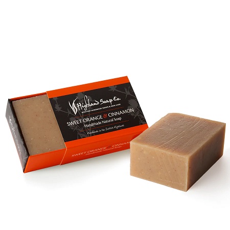 Highland Soap Co. Handmade Natural Soap Sweet Orange and Cinnamon 190g