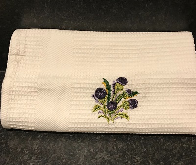 Kitchen - Tea Towel Waffle Thistle Design