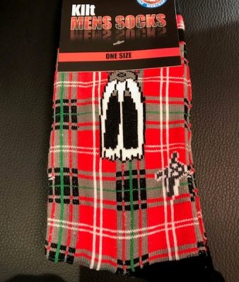 Socks - Fun Kilt Design Red