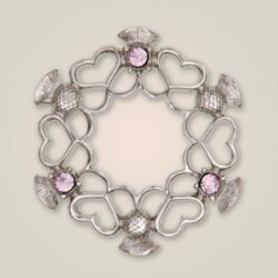 Art Pewter - Celtic Brooch Thistle and Heart Alliance (code 34)