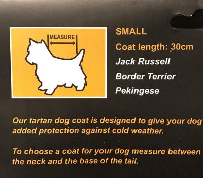 Pets - Dog Coat Royal Stewart Tartan