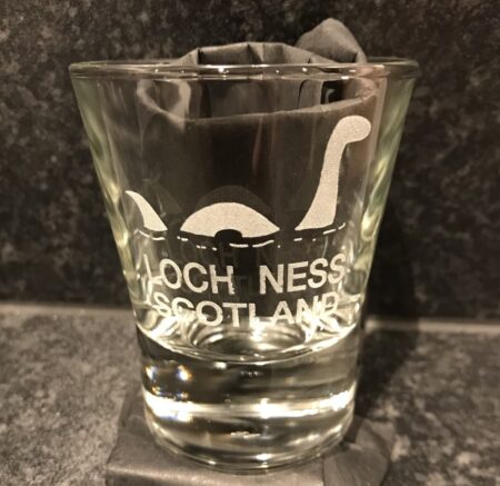 Glass - Engraved Dram Shot Glass Loch Ness Monster