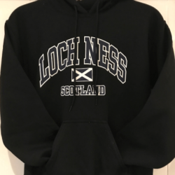 Adult Hoodie Loch Ness Black