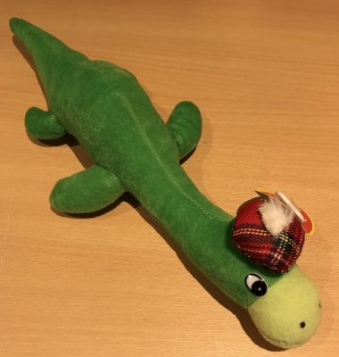 Soft Toy Loch Ness Monster - Nessie Long Blue T-Shirt (small)
