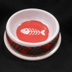 pet-cat-bowl Pets - Tartan Cat Bowl