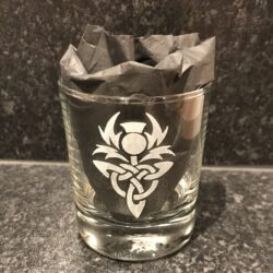 whisky-glass-thistle Glass - Engraved Whisky Glass Celtic Thistle