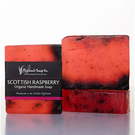 Highland Soap Co. Organic Handmade Soap Scottish Raspberry 150g