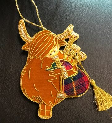 Christmas Tree Decoration - Piper Highland Cow - Loch Ness Gifts